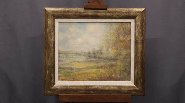 P. GOETZ(XXème) « Paysage creusois vers Lafat », huile sur toile,...