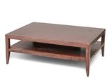 an image of a wooden coffee table with a shelf on top of it