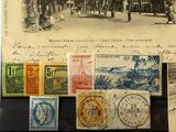 a picture of a group of stamps on a table