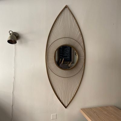 * L.J. CHALON DE THE : 1 portemanteau mural en tube noir