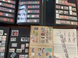 many different types of stamps on display on a table