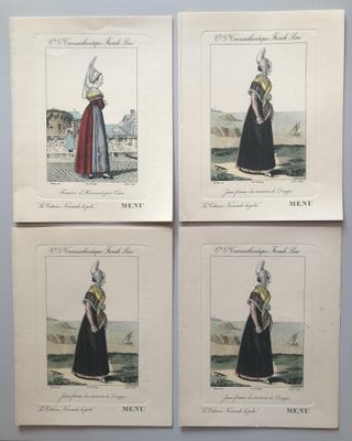 COMPAGNIE GÉNÉRALE TRANSATLANTIQUE French Line : 4 menus Les…