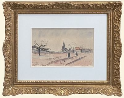 Maurice ASSELIN (1882-1947) "Église de Saint Hilaire " (1938…