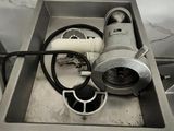 an image of a sink with a drain and a drainer in it