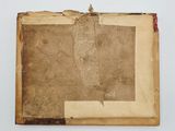 an old piece of paper with a drawing of a man on it