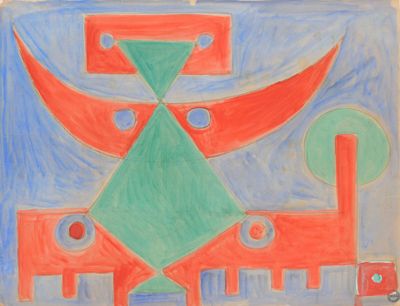 Albert CHUBAC (1925-2008) Oiseau stylisé