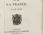 an open book with a black and white image of a coat of arms