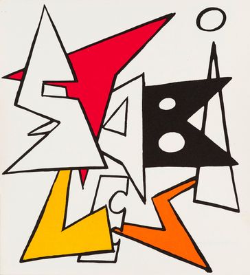 an image of a painting with geometric shapes on a white background