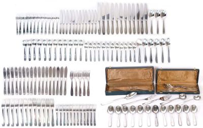 a lot of spoons and forks in a case