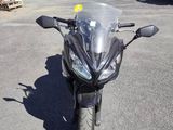 a motorcycle that is parked in a parking lot