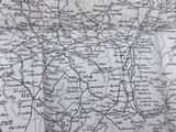 an old map of a country with a lot of lines on it