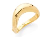 une bague plaquée or au design incurvé