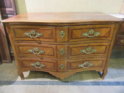 195.65 - Commode DE Style Louis XV A Decor DE Filets DE Marq…