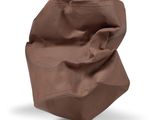 sac en papier brun sur fond blanc, avec une découpe pour le texte