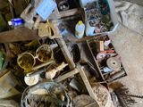 a pile of junk that is sitting on the floor
