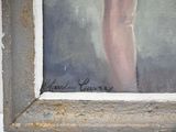 a picture of a painting of a woman ' s legs in a frame