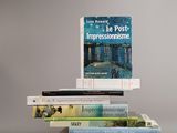 plusieurs livres sont empilés sur une table