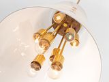 a light that is hanging from the ceiling in the room