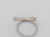 an 18k white gold and diamond ring