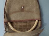 a bag that has a tennis racket inside of it