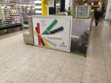 a sign that is in the middle of a store
