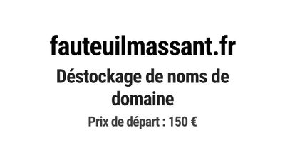 Nom de domaine fauteuilmassant.