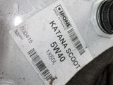 a label on the back of a motorcycle that says kawasaki