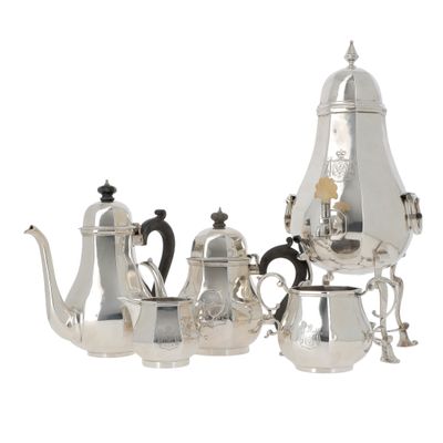 SERVICE A THE ET CAFE En argent, comprenant un samovar, une … - Photo 1