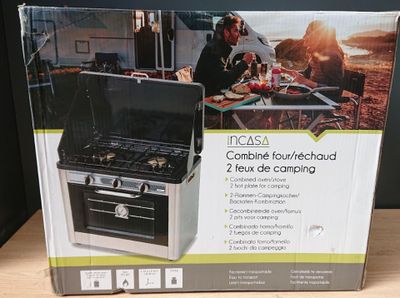 Combiné four / réchaud 2 feux de camping - INCASA - 016463 -…