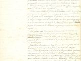 une photo en noir et blanc d'un document sur lequel figurent des inscriptions