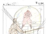 dessin représentant un homme et une femme debout devant un miroir