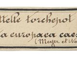 a close up of a label with writing on it