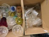 a box full of empty plastic cups and containers
