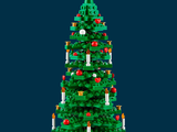 a lego christmas tree with a star on top of it