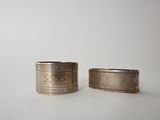 pair of antique silver napkin rings