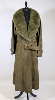 an image of a coat with a fur collar on a mannequin