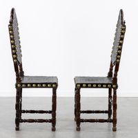 Ensemble de huit (6+2) chaises espagnoles ou « chaises Ruben… (photo 4)