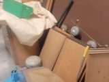 a lot of boxes and other items in a room