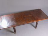 a table that has a checkered design on it