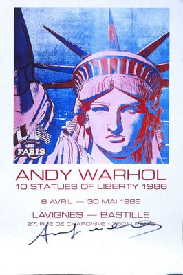 andy warhol - 10 statues of liberty 1986 - 8 avril - 30 mai 1986 - lavignes - bastille