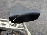 a bike that is parked on the side of the road
