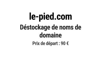 Nom de domaine le-pied.com. Catégorie: Santé et médical.