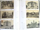 a book with pictures of buildings and people in it