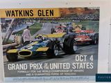 a poster of a grand prix race with a number of cars on it