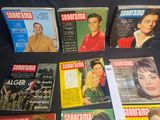 a lot of magazines that are on the table