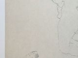 pencil drawing of a man with a hat and a pair of shoes