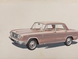dessin représentant une voiture marron sur fond blanc, avec un arrière-plan marron