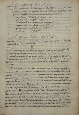 an old document with writing on it sitting on top of a table