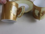 a person that is holding a cup and saucer