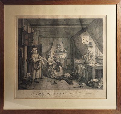 an old picture of a family in a kitchen with a dog